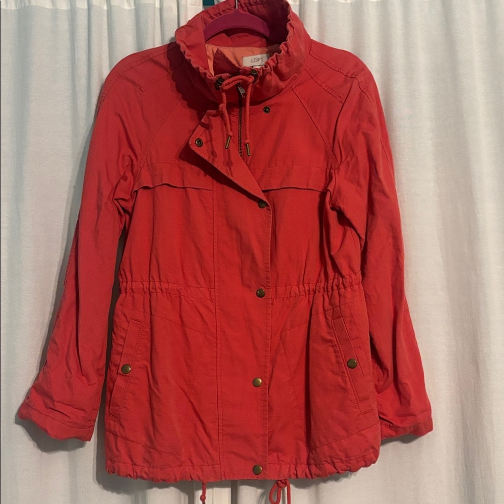 Loft Cotton Linen Blend Jacket Pink Women’s Size Small